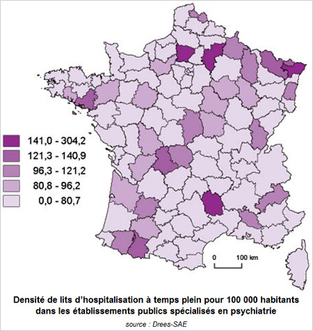 densité de lits d'hospitalisation