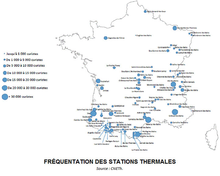 frequentation des stations thermales