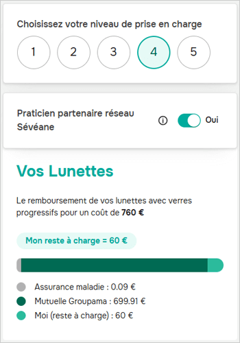 simulation remboursement Groupama mutuelle- lunettes